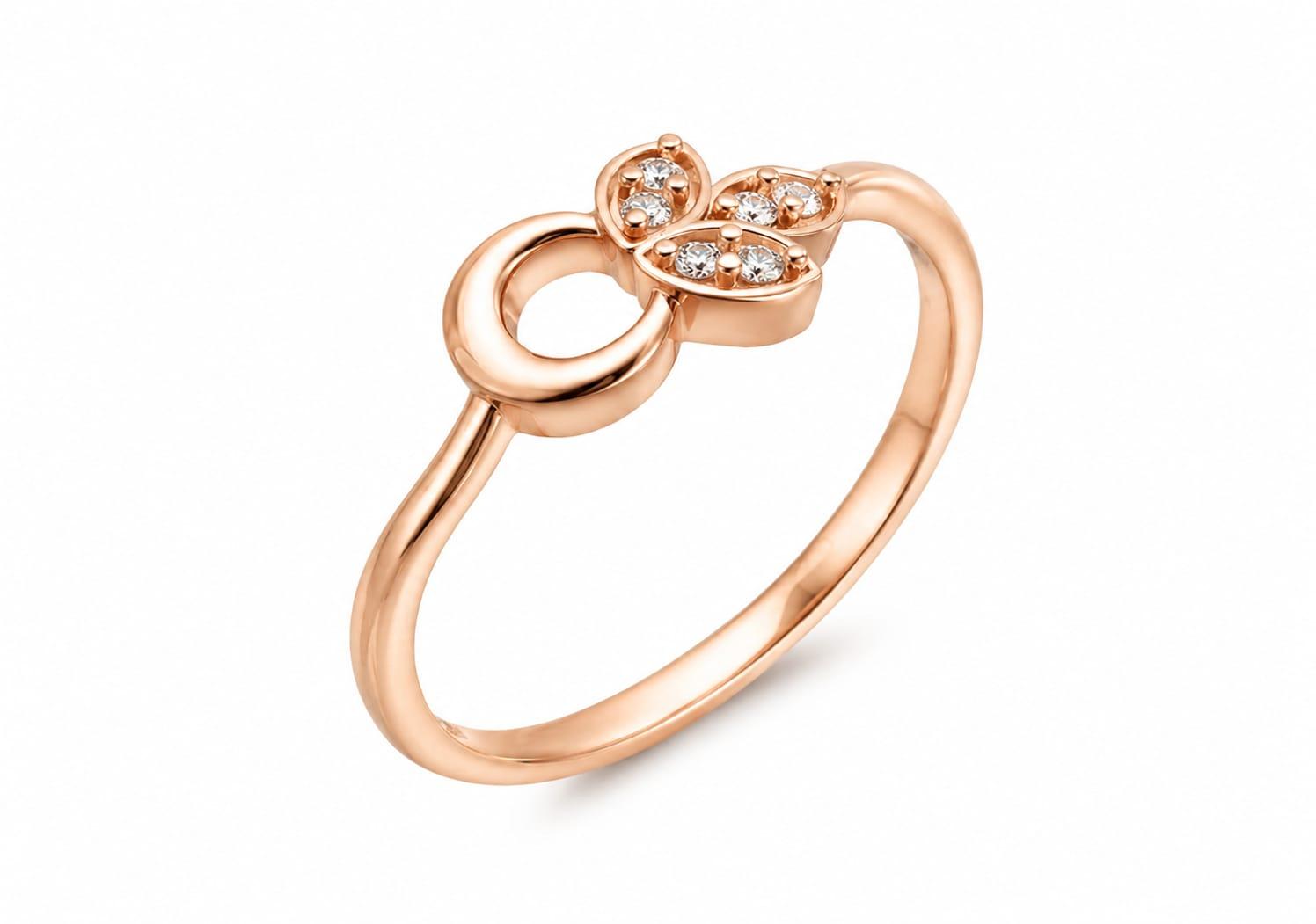 Celeste Butterfly Ring , 7MM , 18 K , Yellow Gold