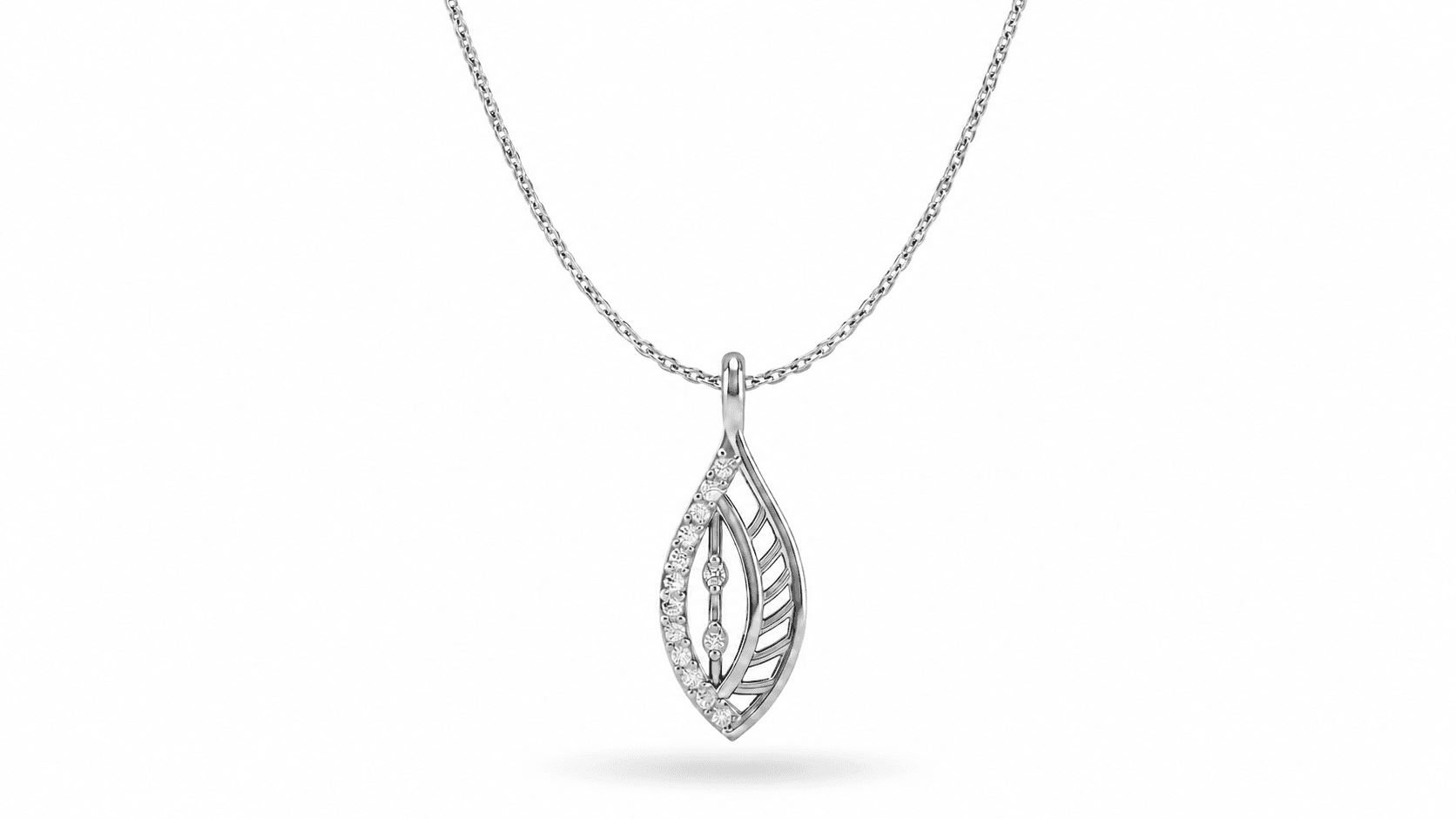 Leaf Glow Pendant , Yellow Gold , 18 K