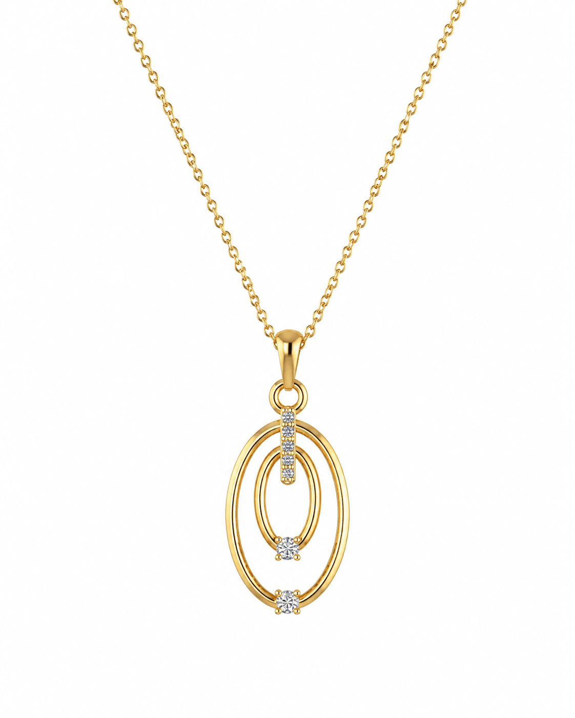Orbit Shine Pendant , Yellow Gold , 18 K