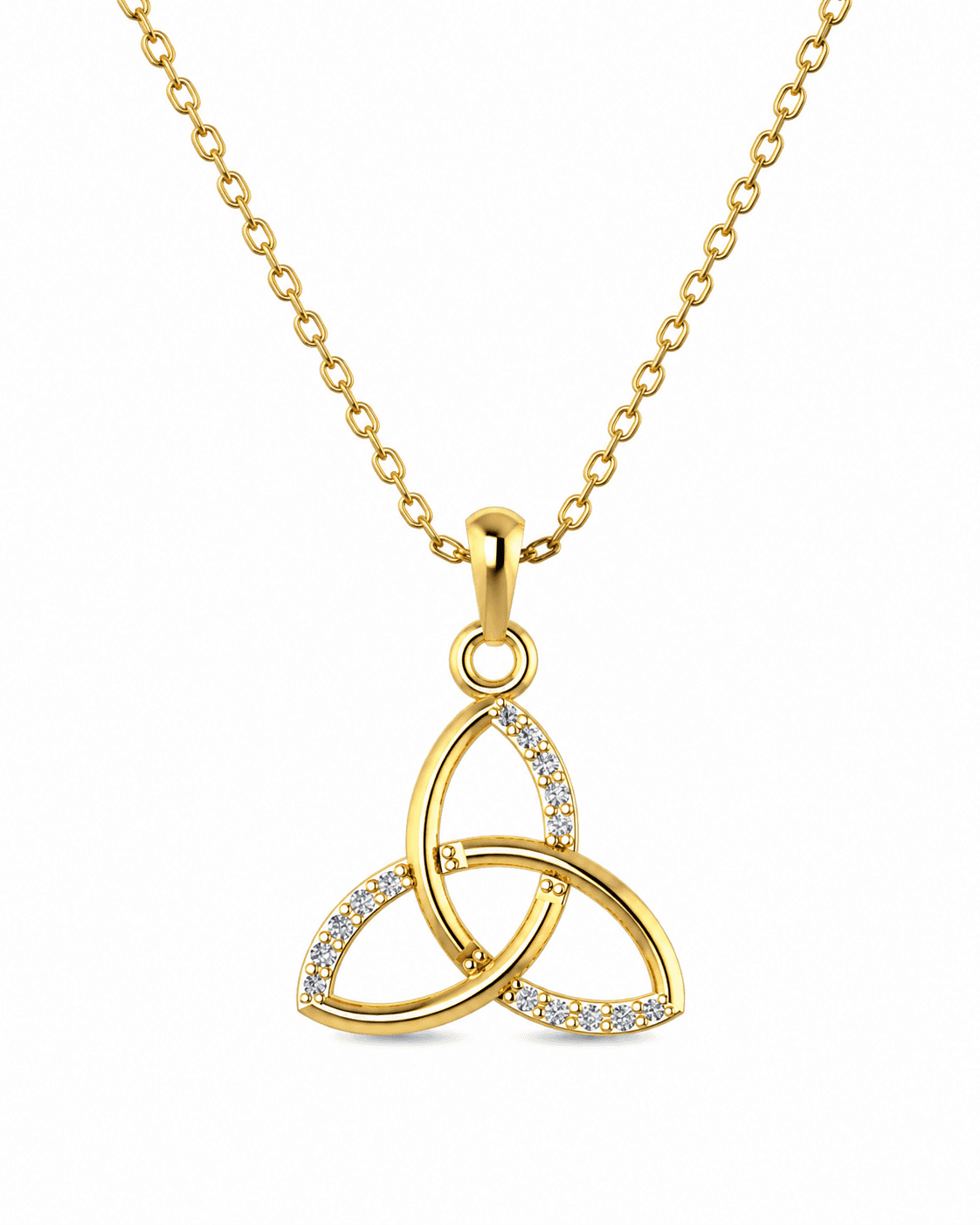 Triquetra pendant , Yellow Gold , 18 K