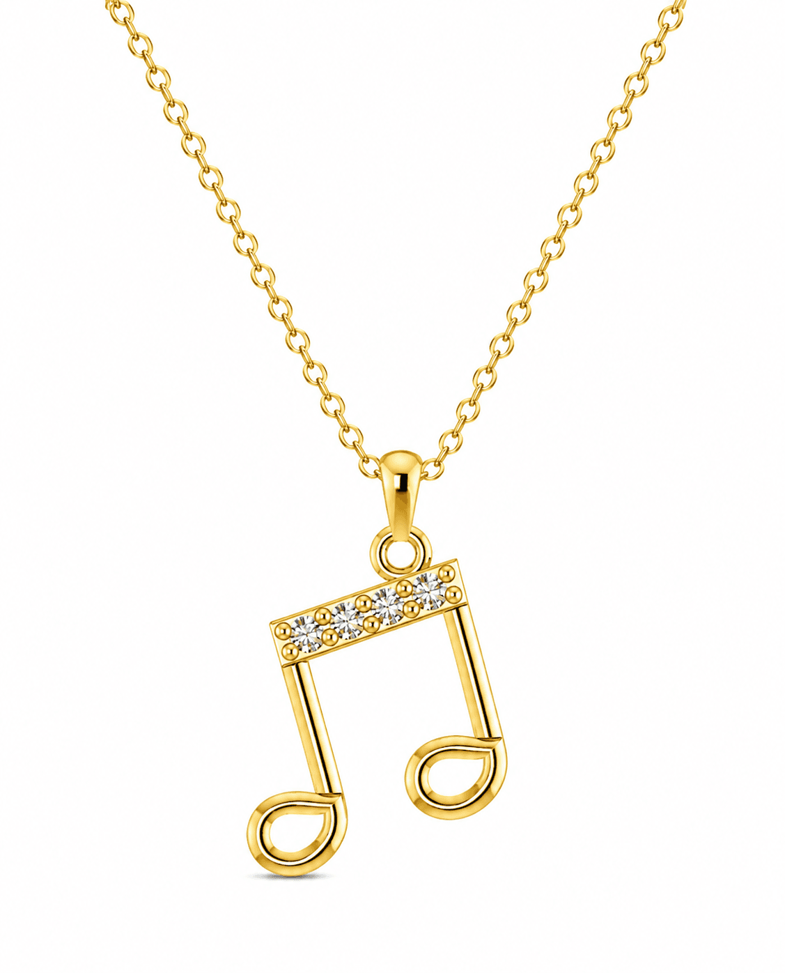 Melody Note Pendant , Yellow Gold , 18 K