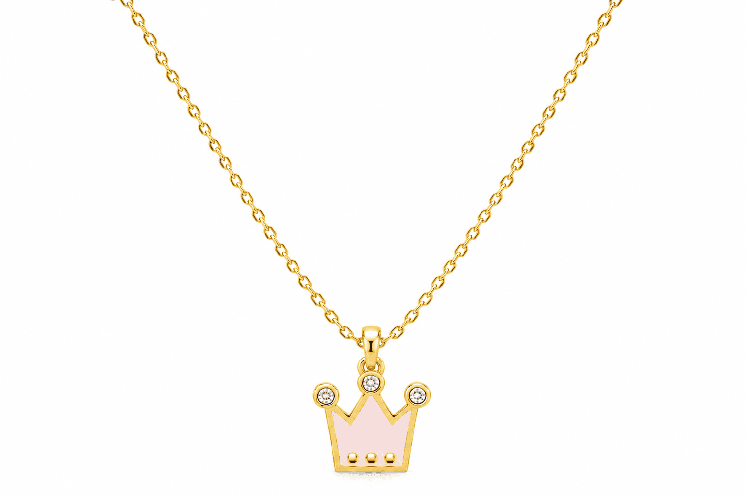 Crown pendant , Yellow Gold , 18 K