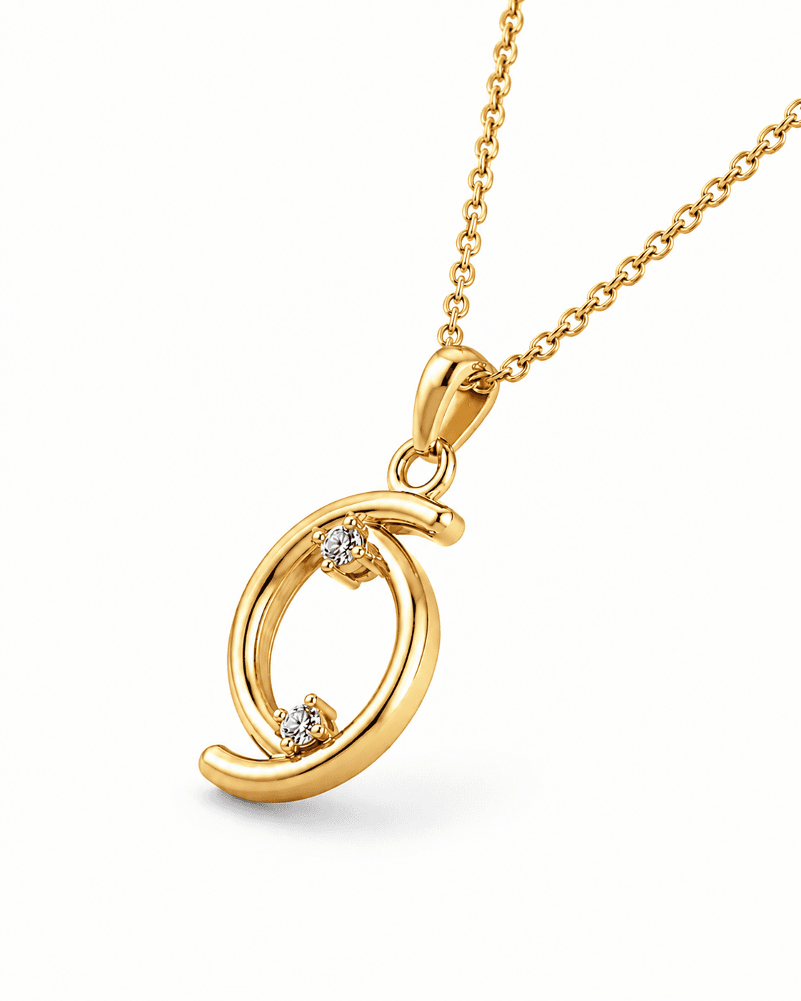 Luna Orbit Pendant , Yellow Gold , 18 K