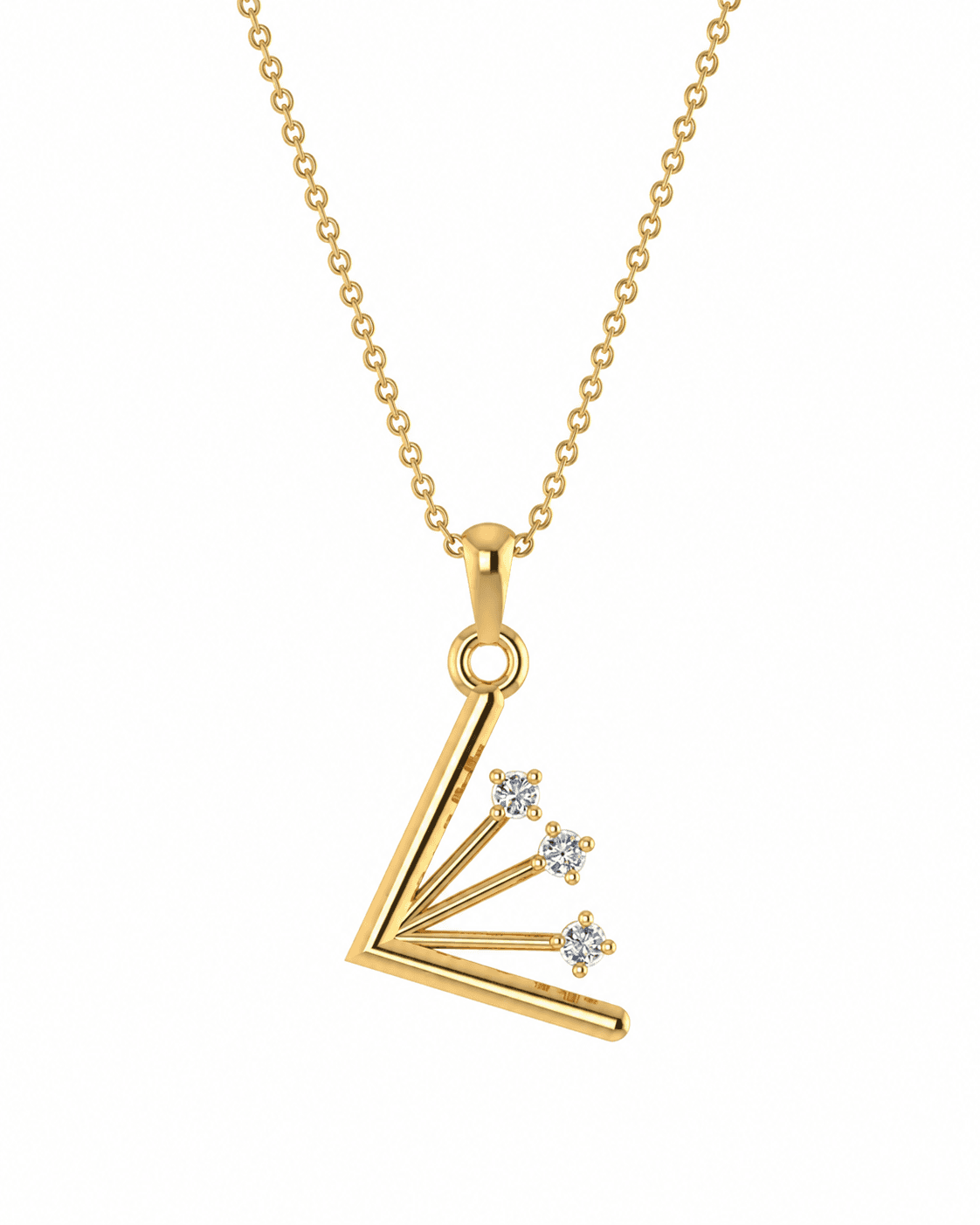 Celeste Diamond Pendant , Yellow Gold , 18 K