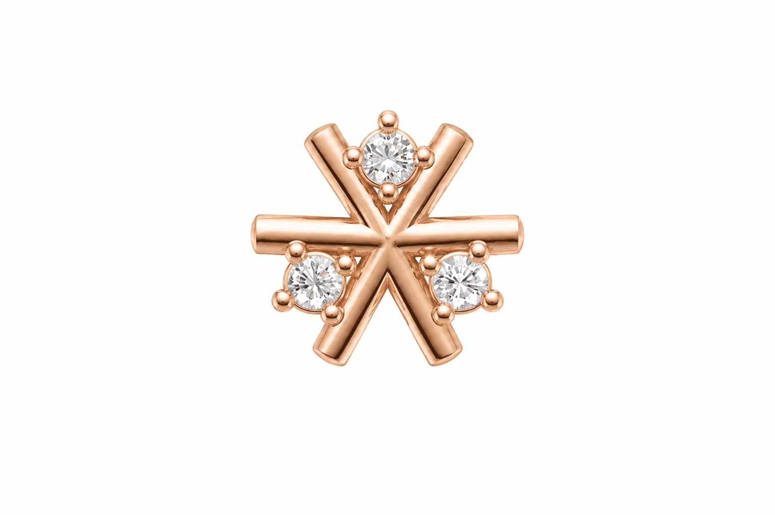 The Prism Linear Nosepin , Yellow Gold , 18 K