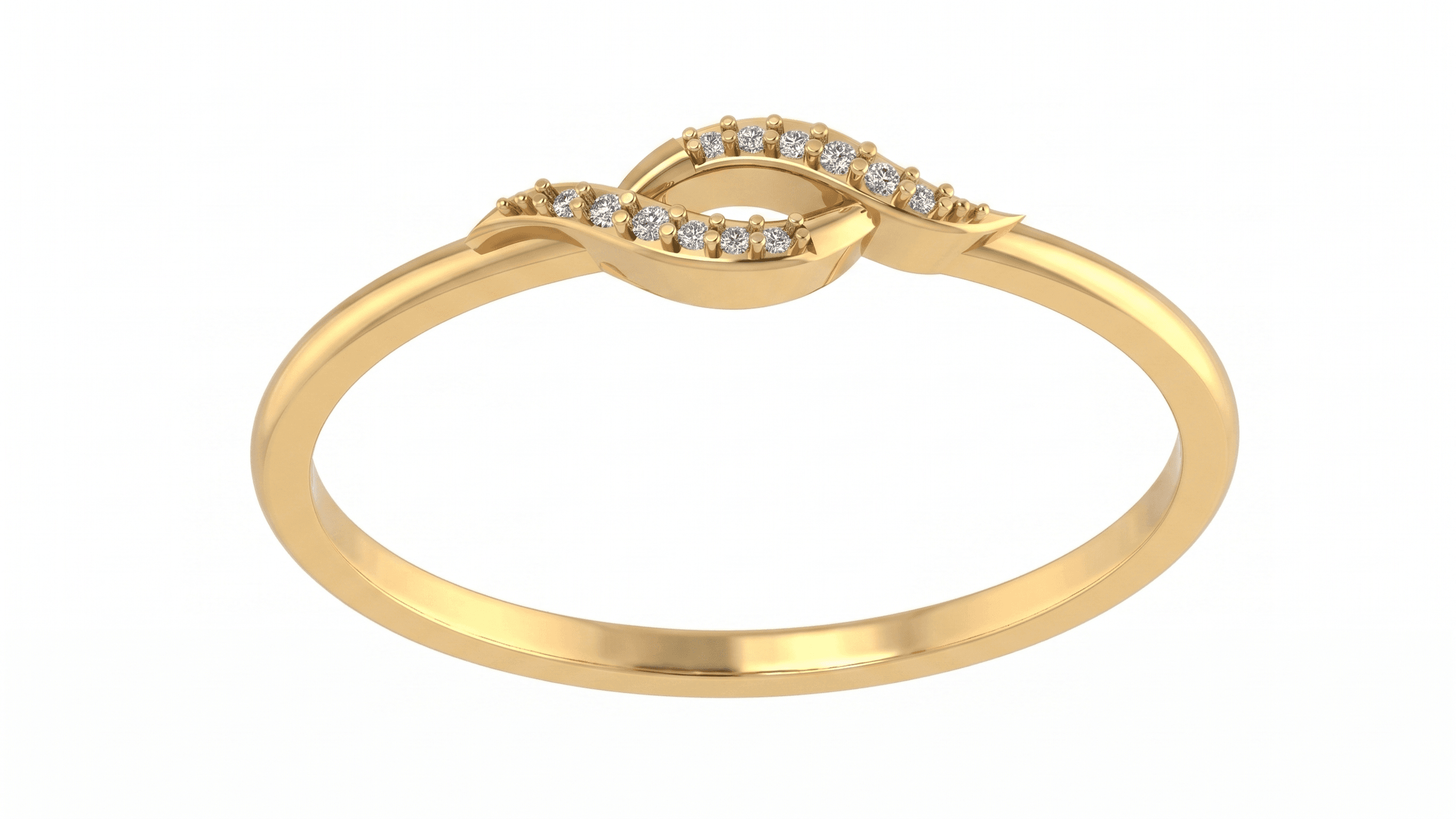 eterna loop ring , 7MM , 18 K , Yellow Gold