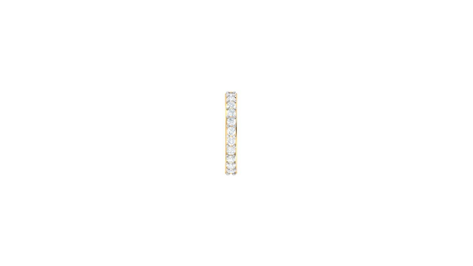 Luna Diamond Hoop Nosepin , Yellow Gold , 18 K