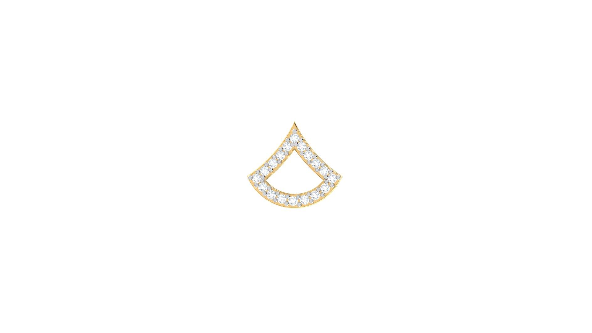 Teardrop Diamond Nosepin , Yellow Gold , 18 K