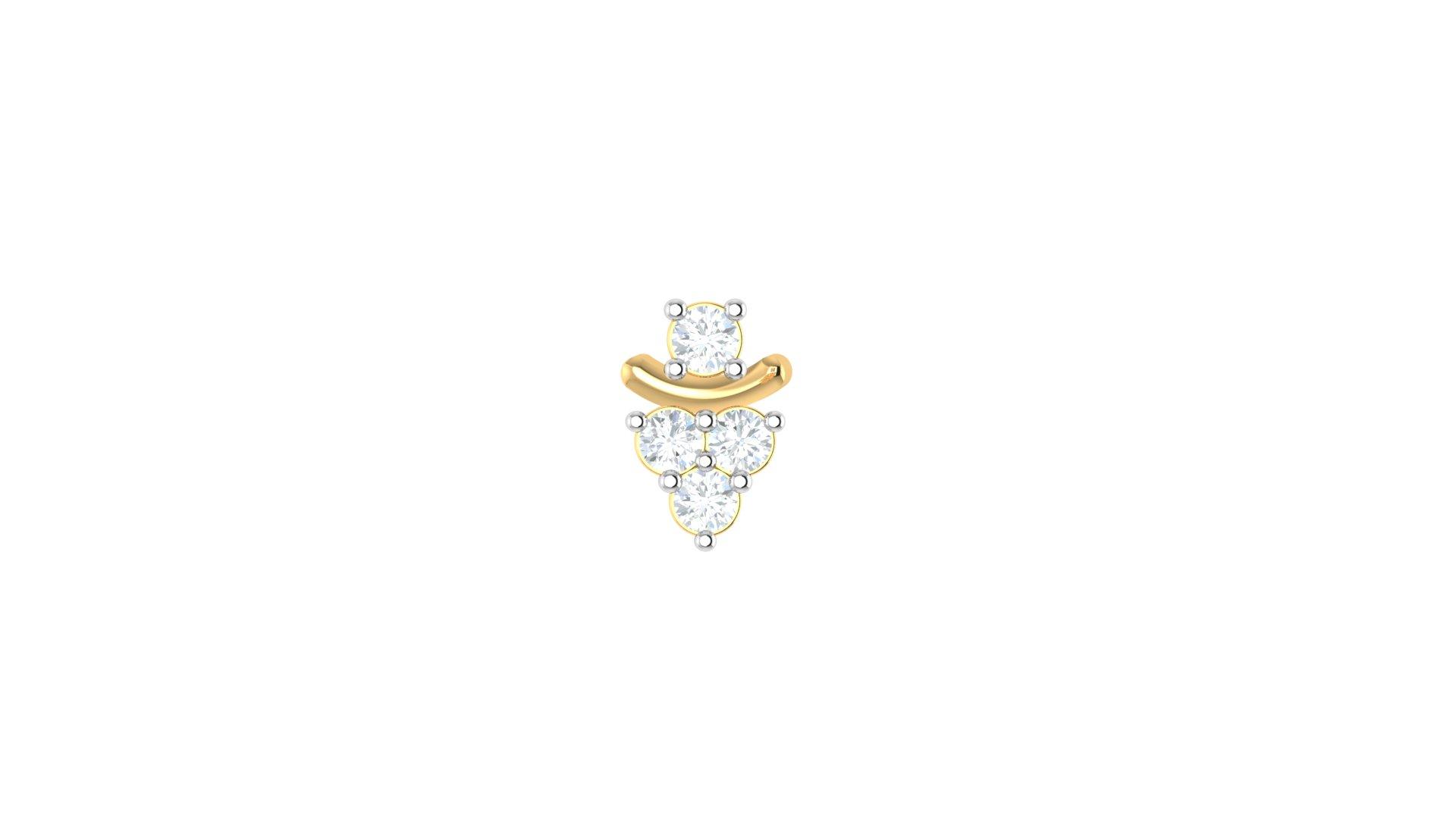 Diamond Grace Nosepin , Yellow Gold , 18 K
