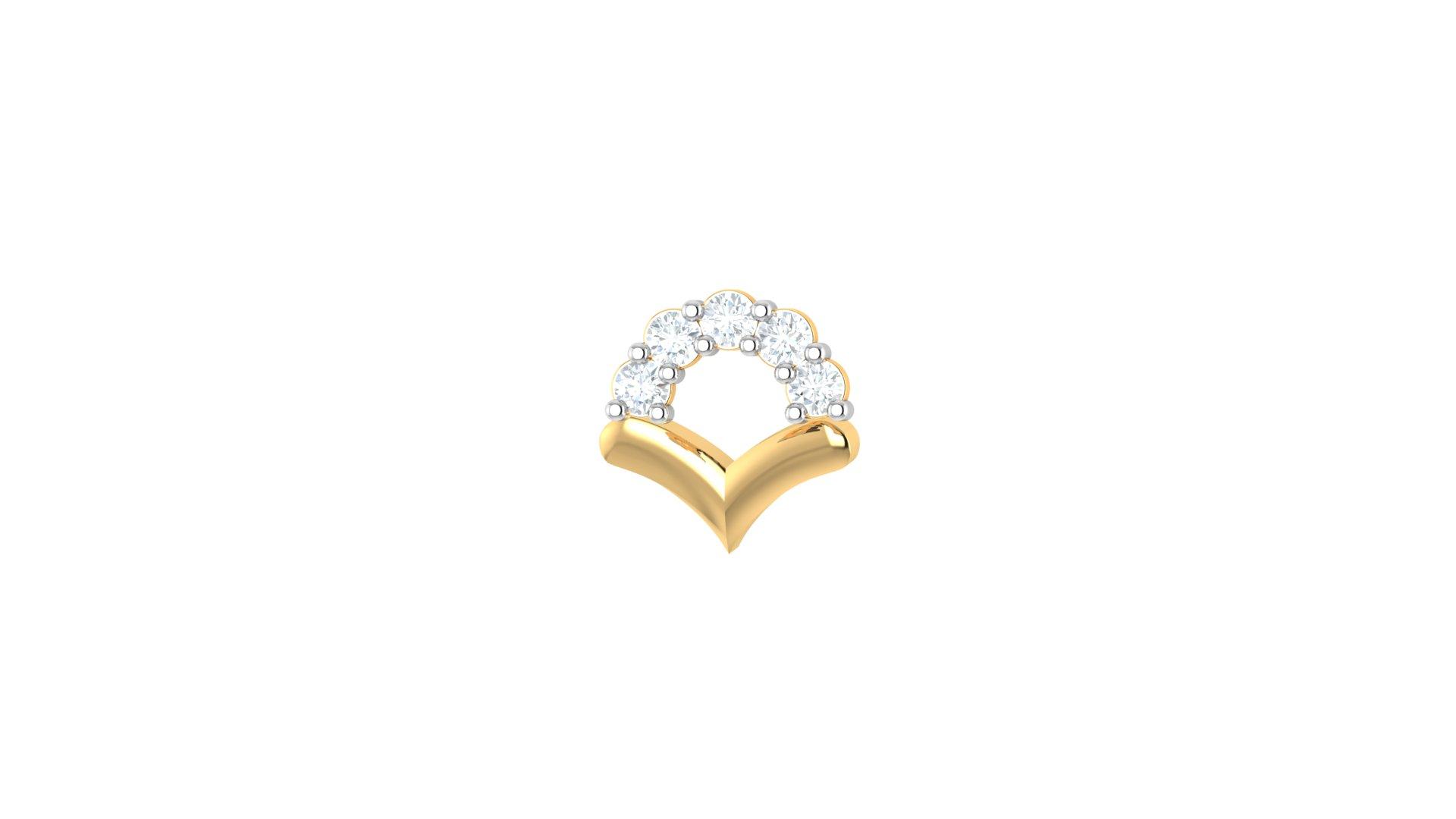 Aurelia Diamond Nosepin , Yellow Gold , 18 K