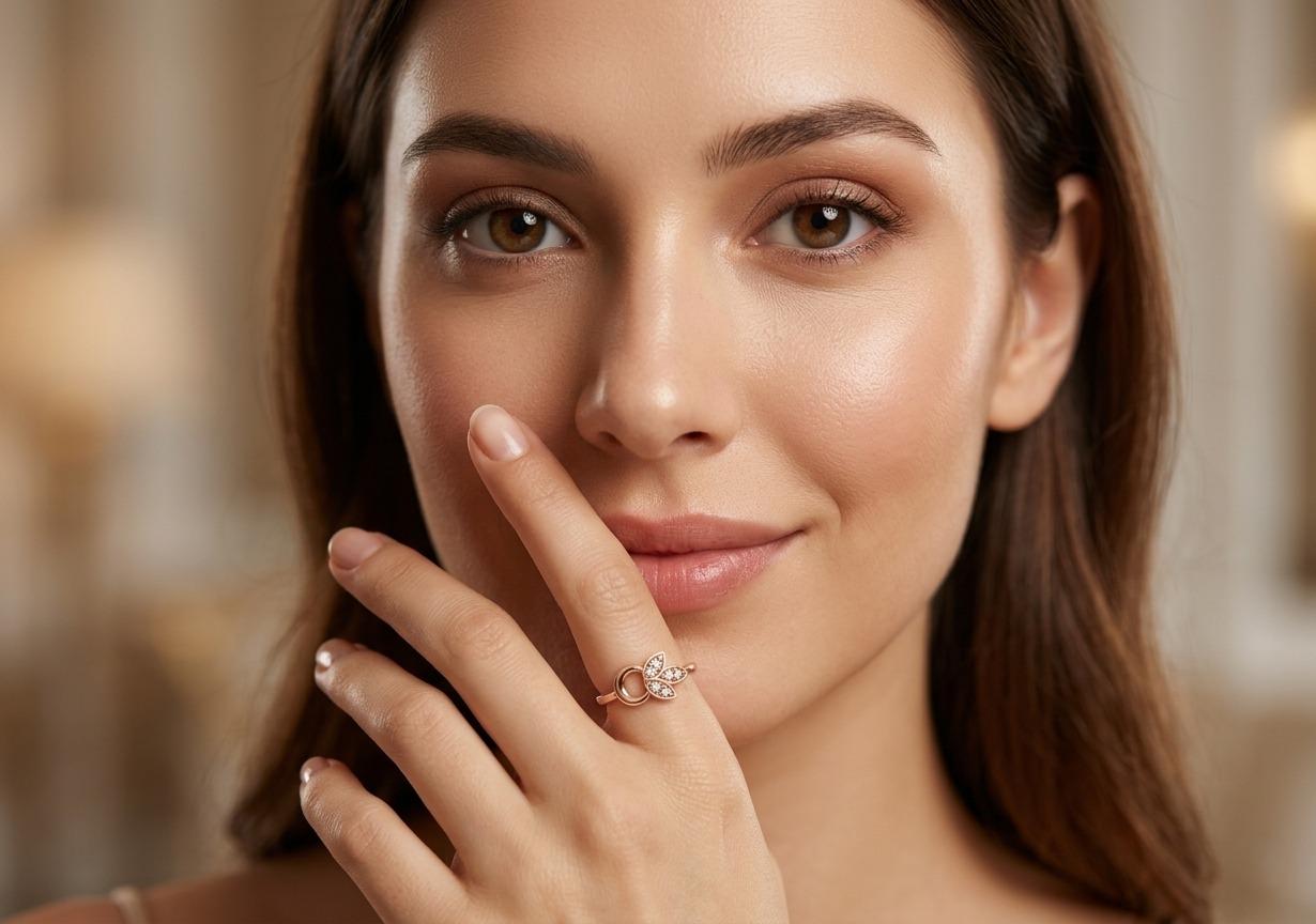 Celeste Butterfly Ring , 7MM , 18 K , Yellow Gold