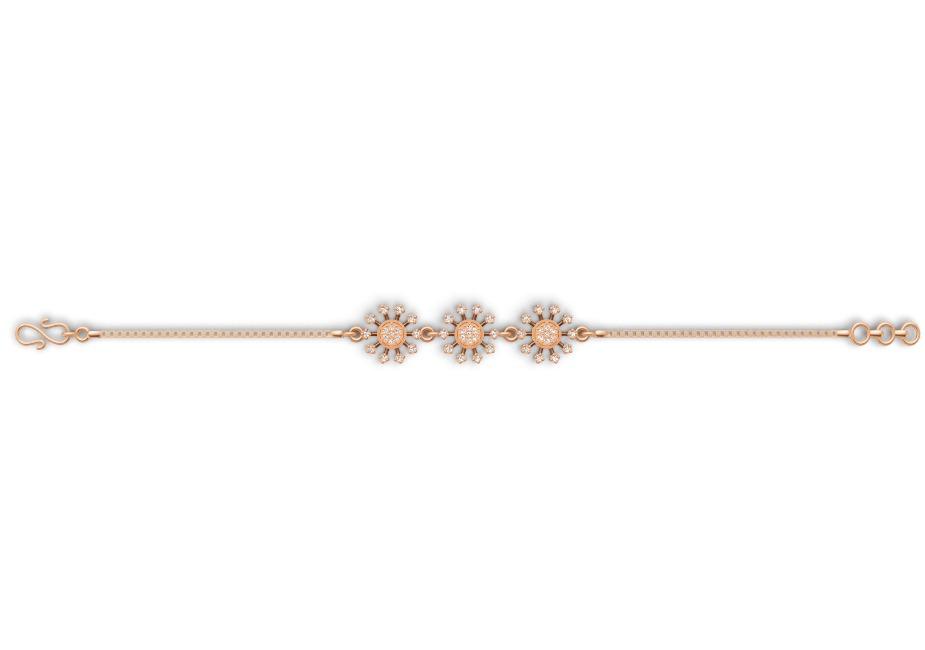 Astra Rose Bracelet , 5.5 Inch , Yellow Gold , 18 K