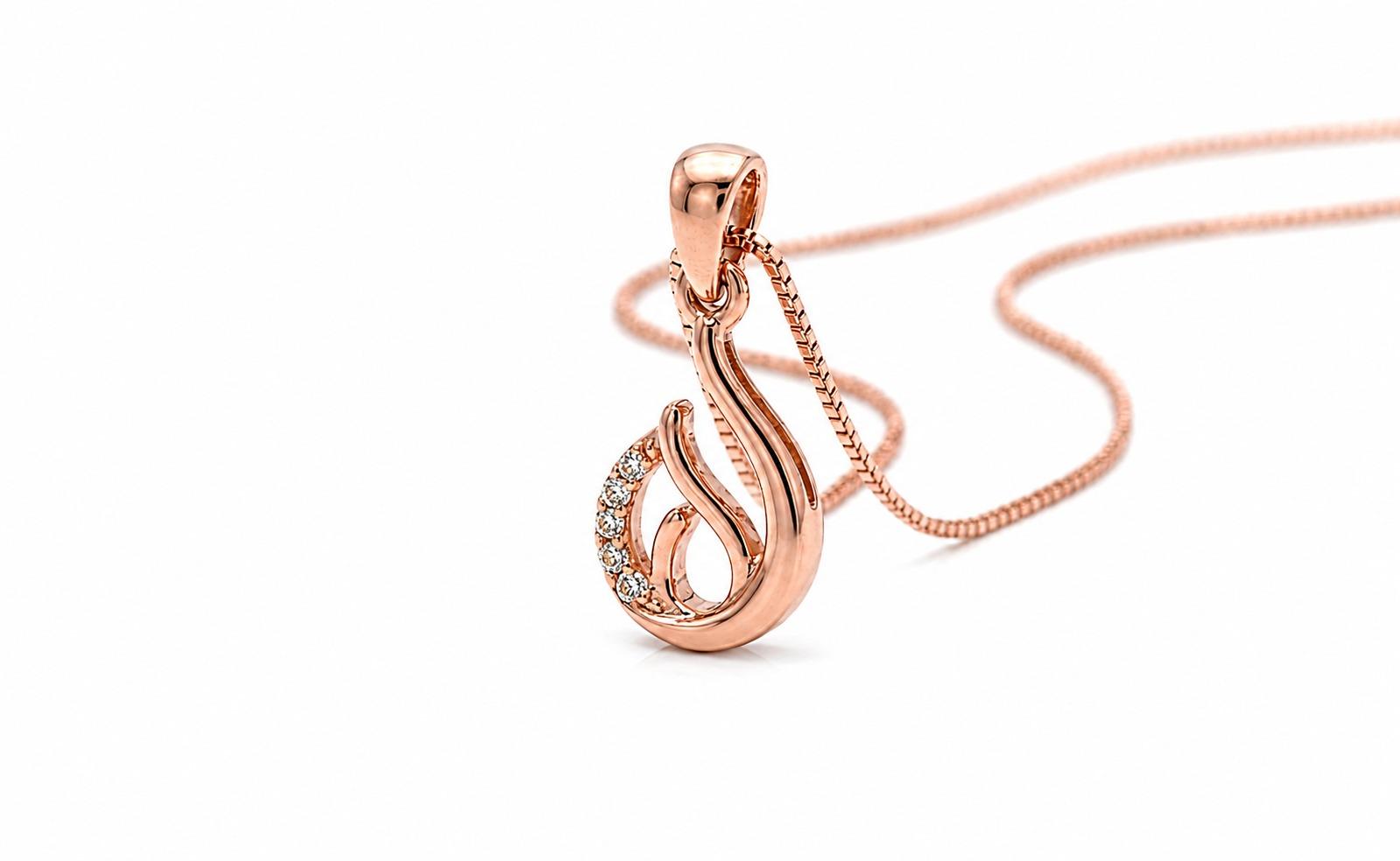 Eternal Flame Pendant , Yellow Gold , 18 K