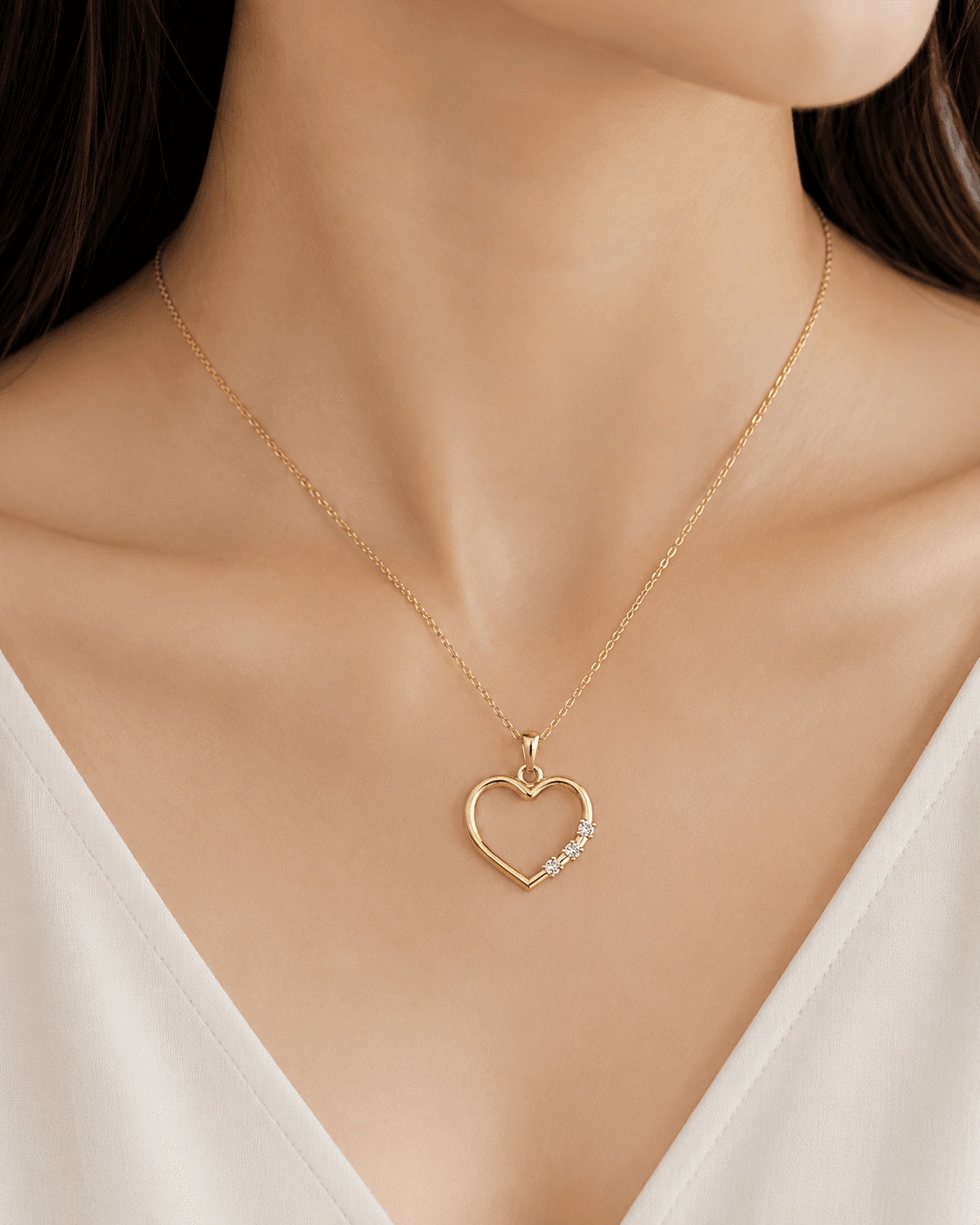 Eternal Heart Pendant , Yellow Gold , 18 K