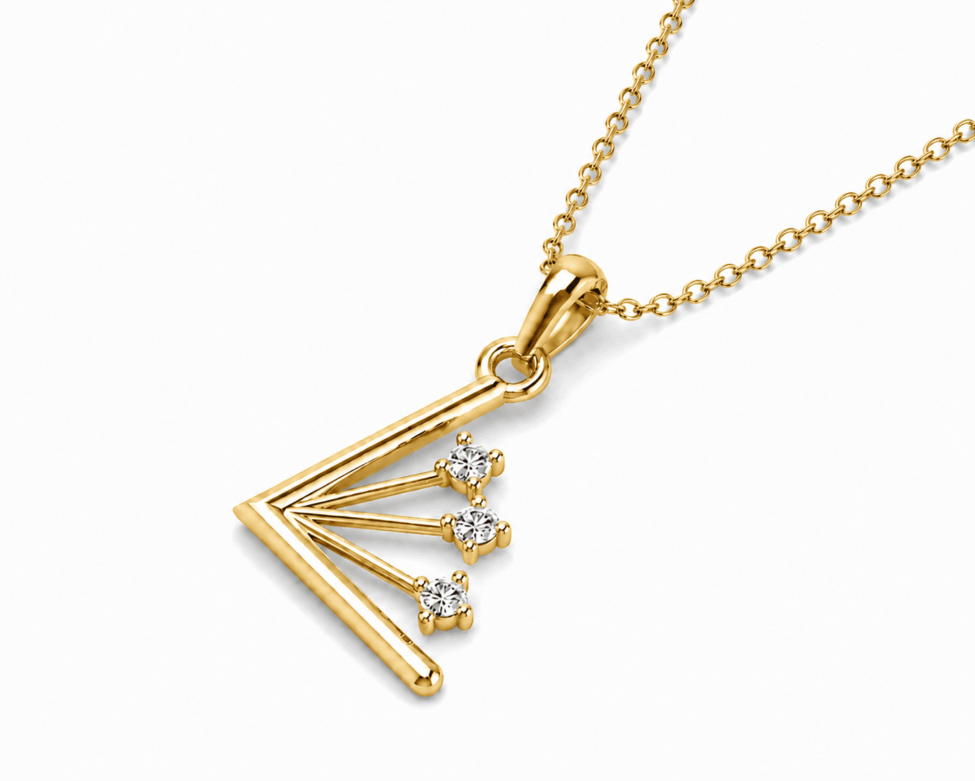 Celeste Diamond Pendant , Yellow Gold , 18 K