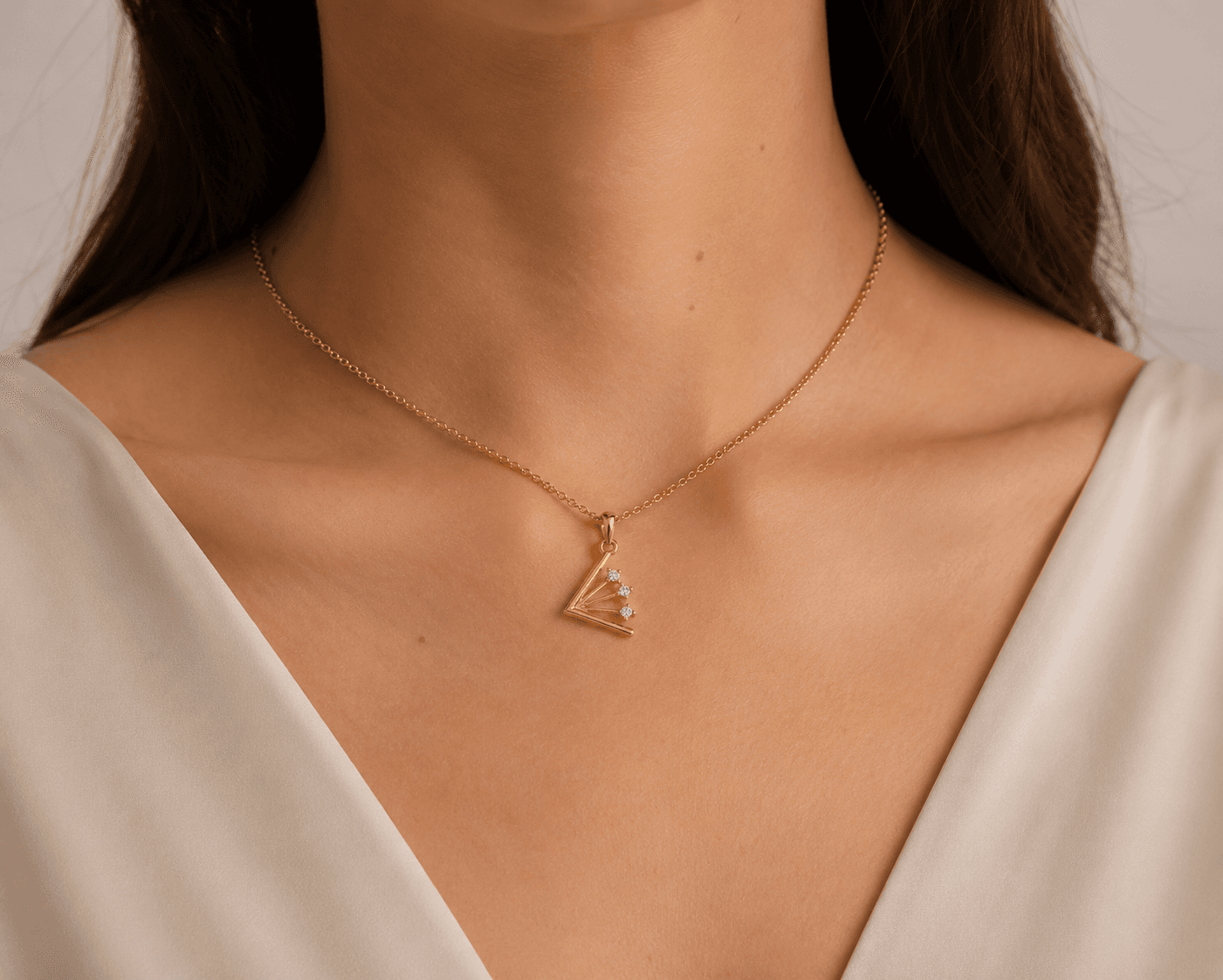 Celeste Diamond Pendant , Yellow Gold , 18 K