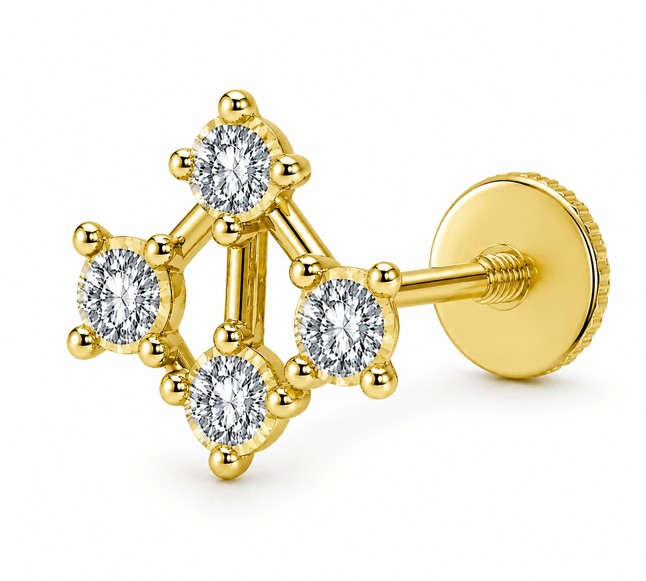 Arvia Nosepin , Yellow Gold , 18 K