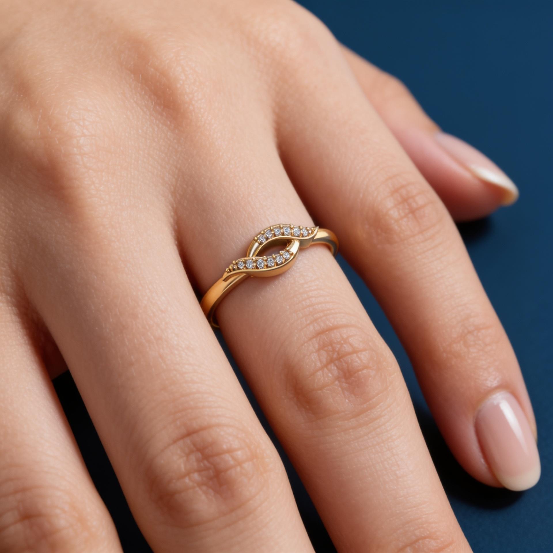 eterna loop ring , 7MM , 18 K , Yellow Gold