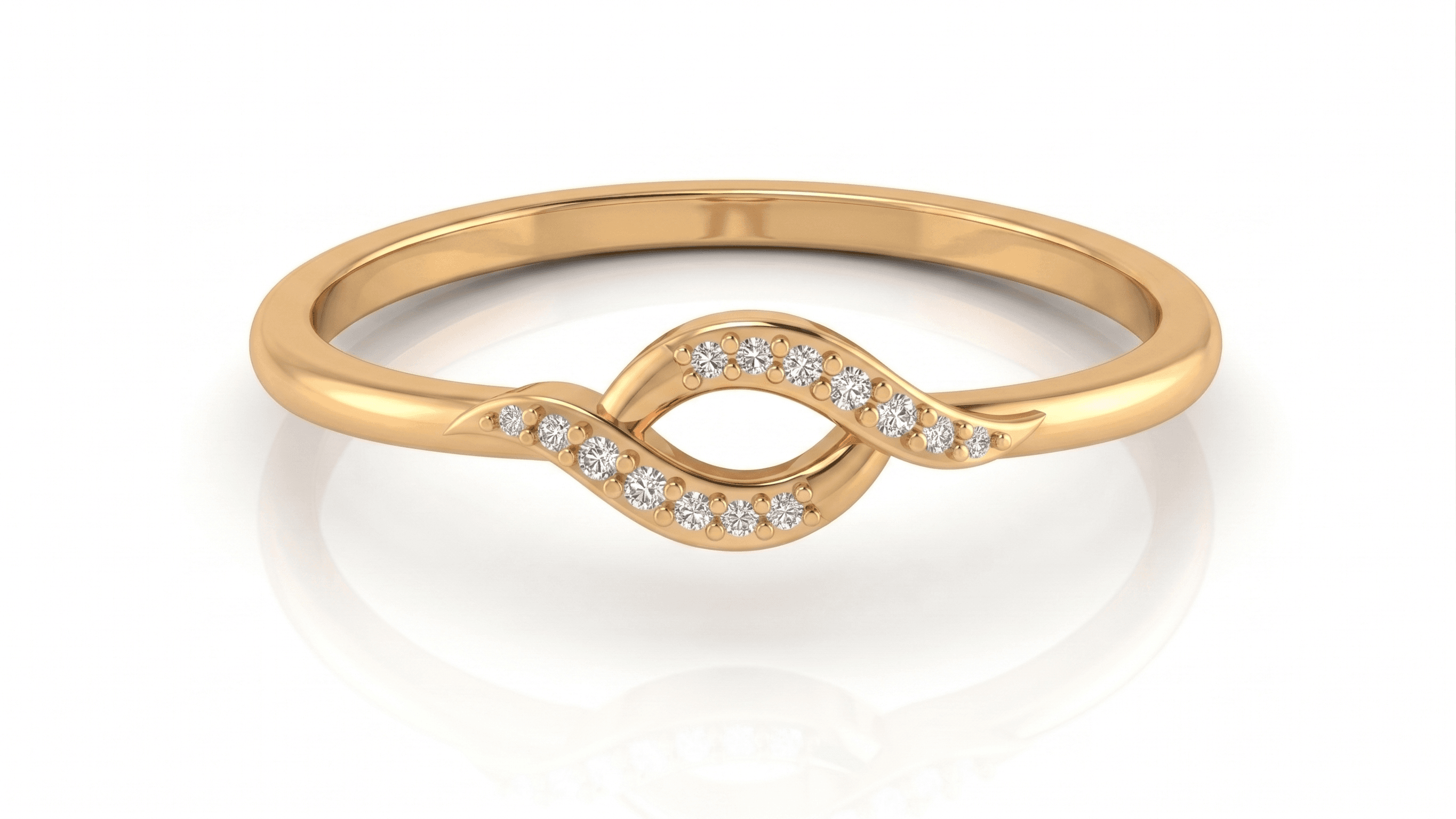 eterna loop ring , 7MM , 18 K , Yellow Gold