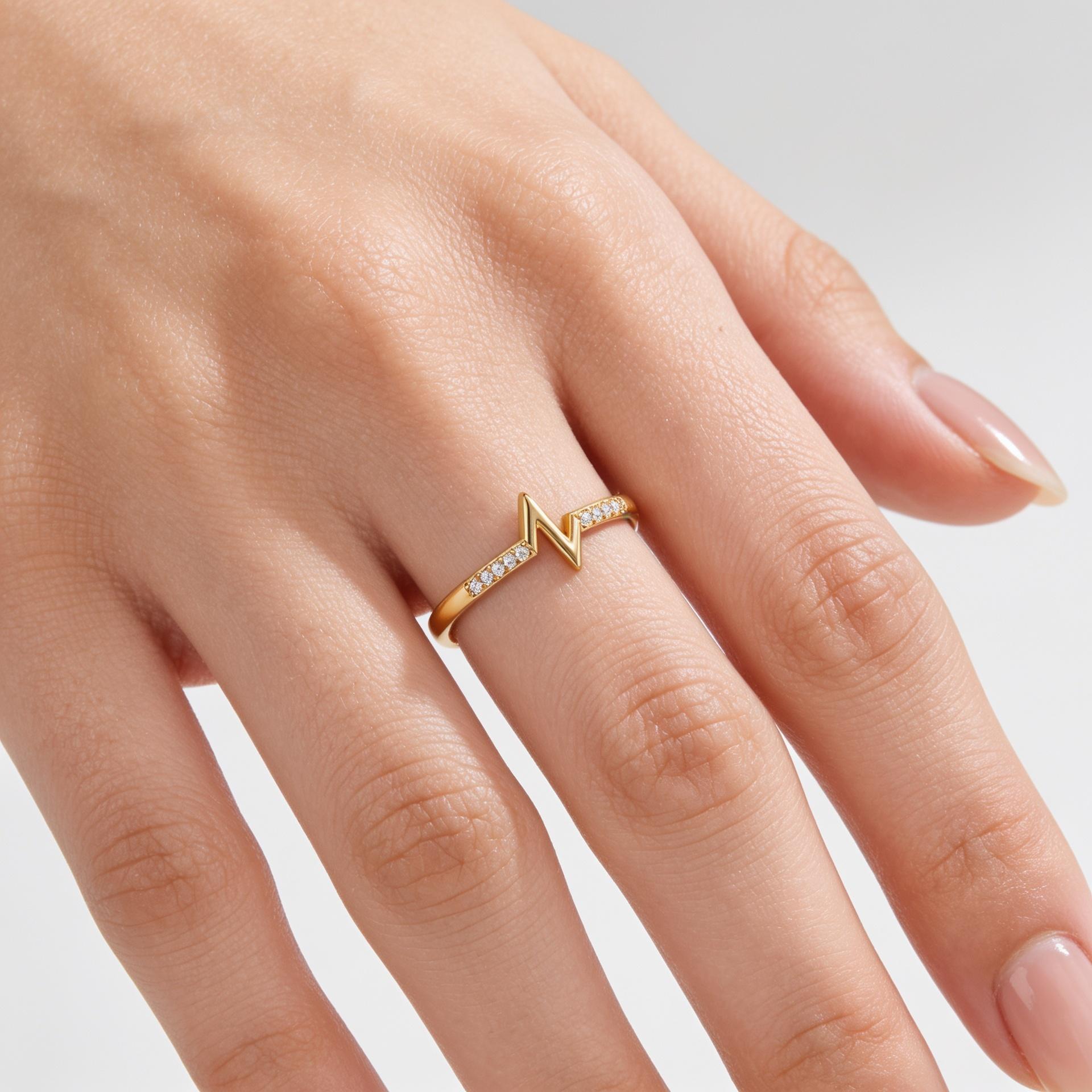 heartbeat ring , 7MM , 18 K , Yellow Gold