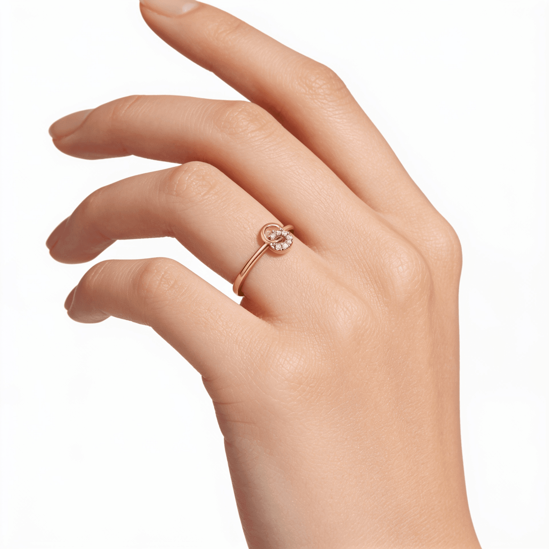 Infinity Halo Diamond Ring , 7MM , 18 K , Yellow Gold