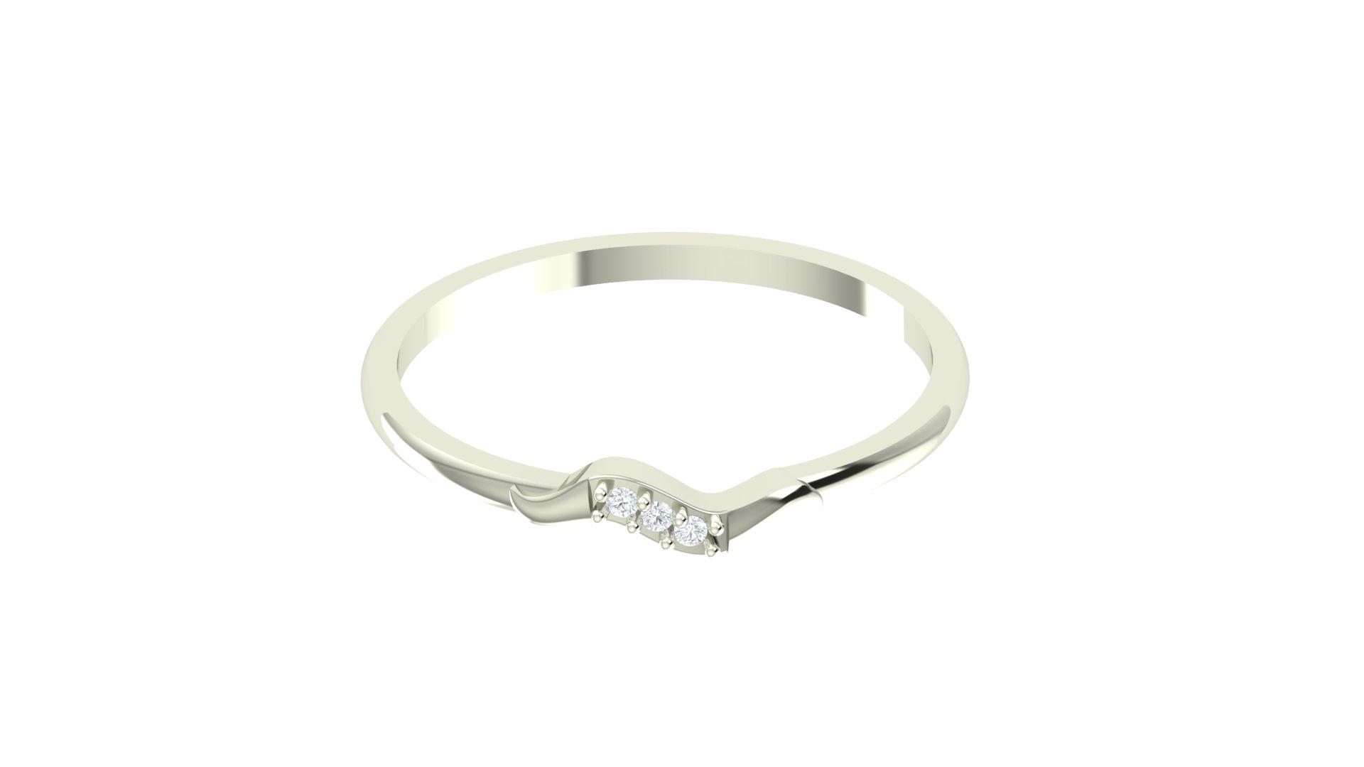 Celeste Trio Diamond Ring , 7MM , 18 K , Yellow Gold