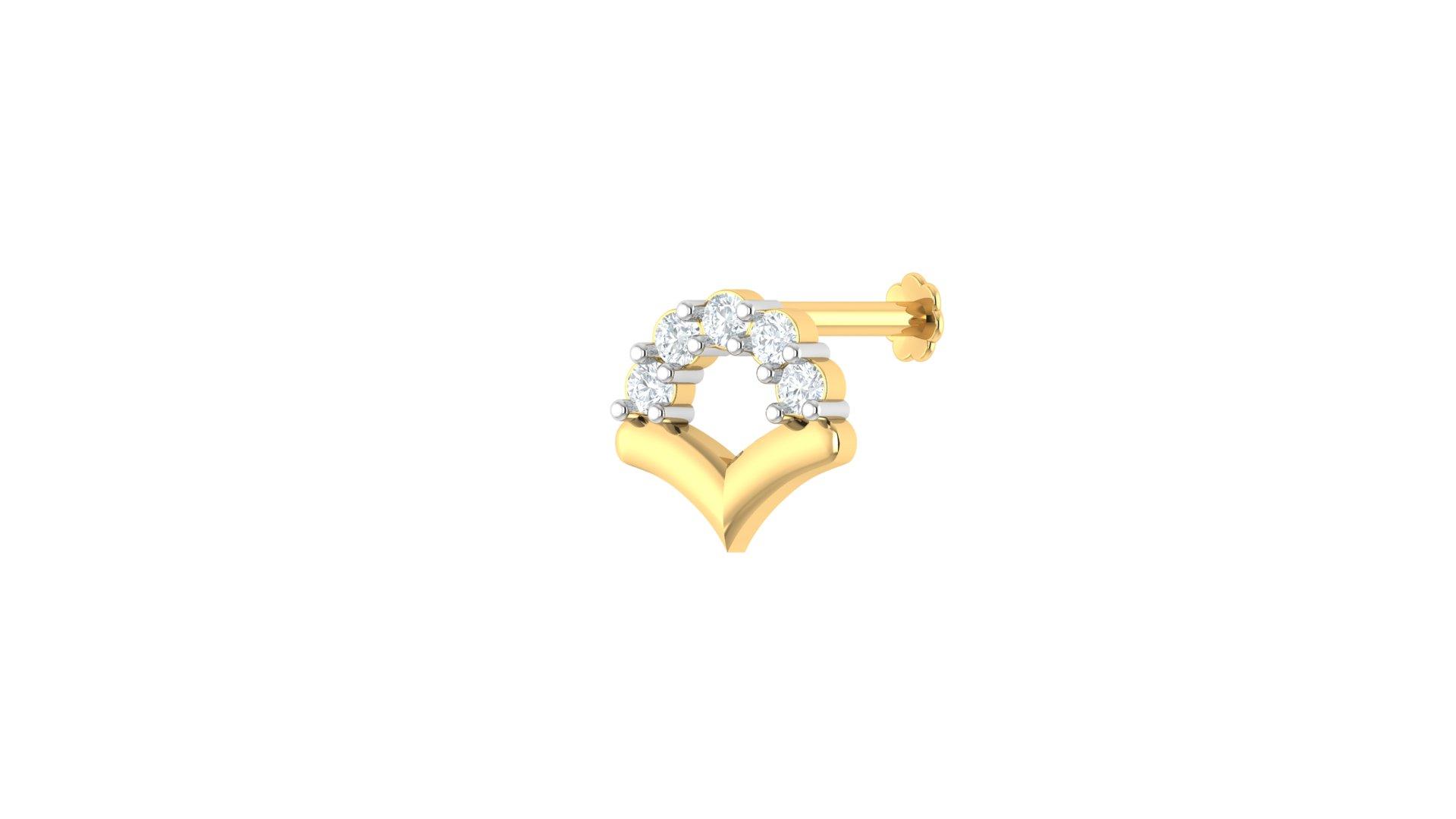 Aurelia Diamond Nosepin , Yellow Gold , 18 K